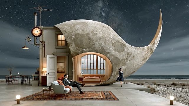 Surreal AI Scenes - Heavy Old Moon - Kelly Boesch ｜ 4K-(2160p30) смотреть онлайн