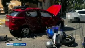 В автоаварии в Ставрополе погиб мотоциклист