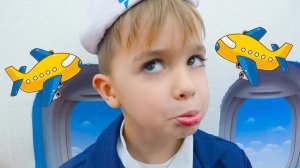 Влад и Ники и Челлендж с самолетом для детей