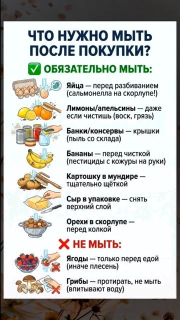 Что нужно мыть после покупки