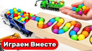 Детские мультики для самых маленьких. Лучшие серии про машинки.Яркие серии гонок и шариков для детей