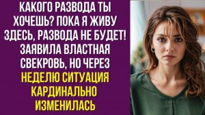 Какого развода ты хочешь Пока я живу здесь, развода не будет! – заявила властная свекровь
