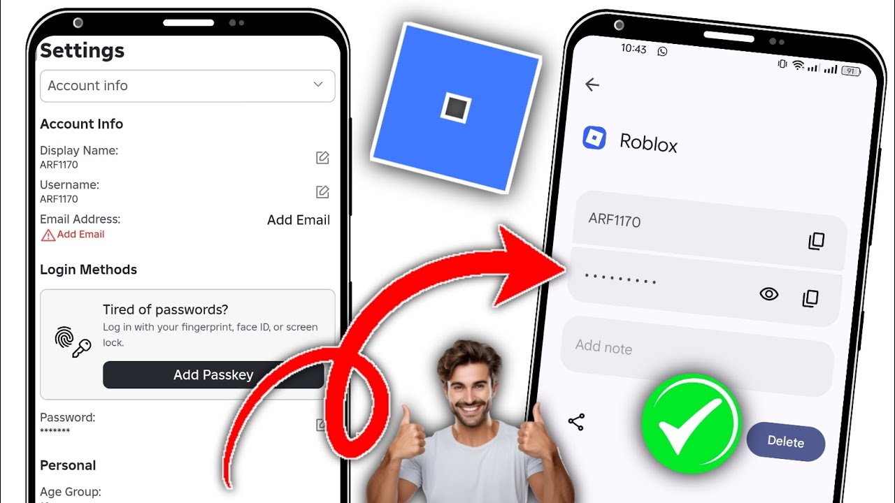 Как найти пароль Roblox на мобильном устройстве — 2025 (Android/iOS) | Посмотреть свой пароль Roblox