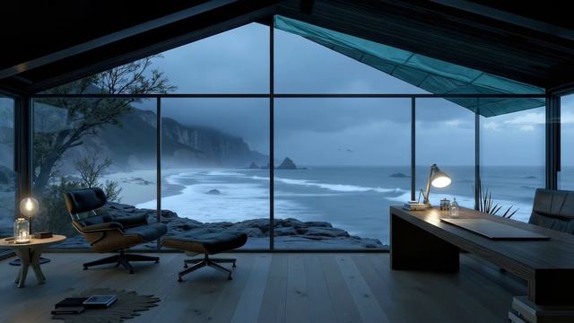 Ocean Wave Ambience ｜ Deep Work Music with Peaceful Coastal Views, Relaxing Study Playlist смотреть онлайн