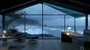 Ocean Wave Ambience ｜ Deep Work Music with Peaceful Coastal Views, Relaxing Study Playlist