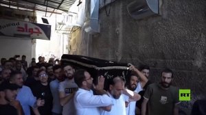 تشييع ضحايا تفجير المقهى بدمشق