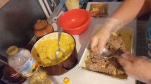 КАРТОФЕЛЬНО-МЯСНАЯ ЗАПЕКАНКА.КАК МЫ ДЕЛАЛИ ЕЕ В ОФИСНОЙ СТОЛОВОЙ. АРХИВ 19-Й ГОД.