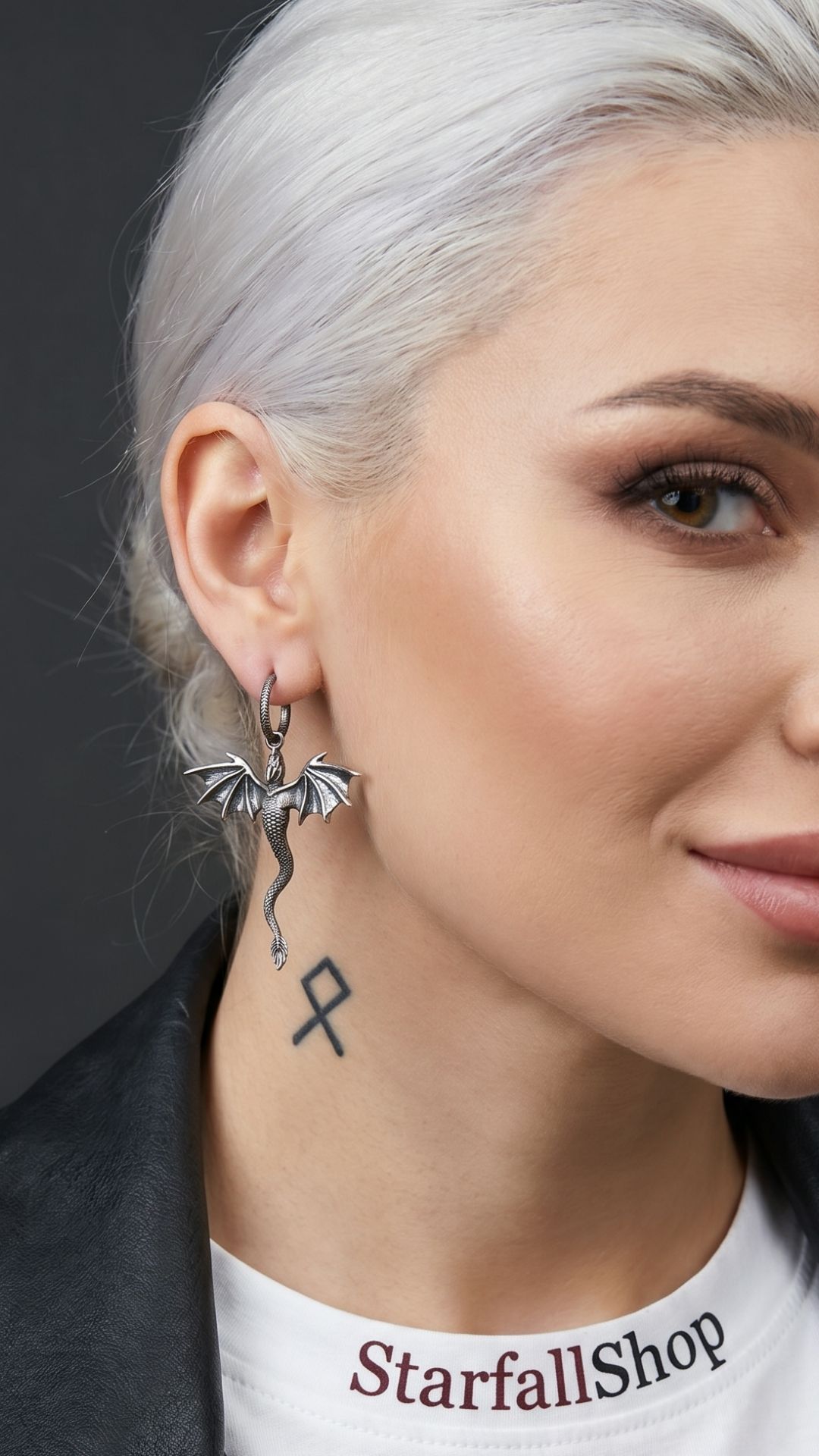 Крупные серьги-драконы "Стремительный Виверн" от StarfallShop