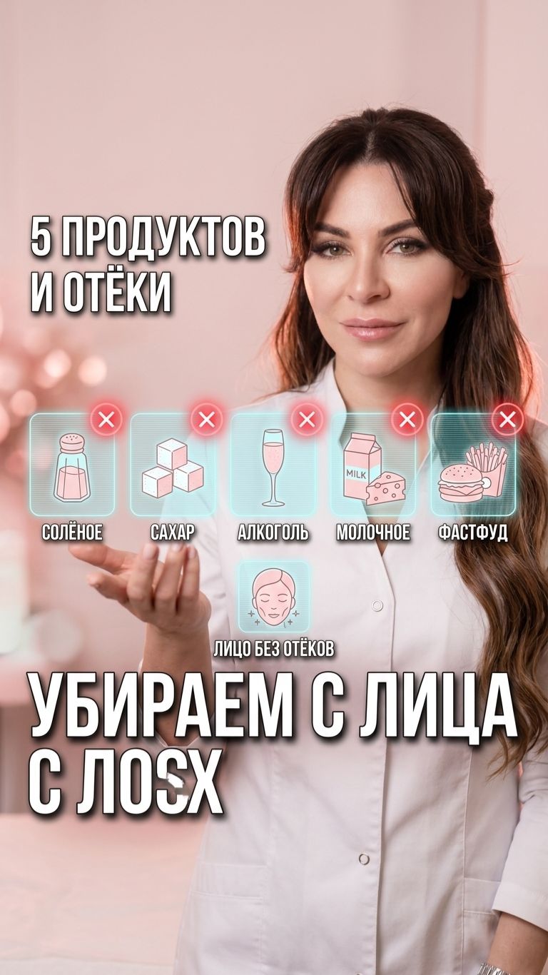 5 продуктов, которые делают лицо отёчным 🥂