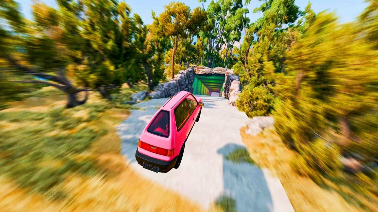 Экстремальный спуск и столкновение с пляжем! | BeamNG.drive