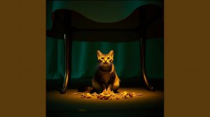 Сидим с котом под столом