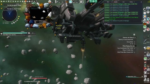 EU Daily quest mining on Howling mine 3 PED reward