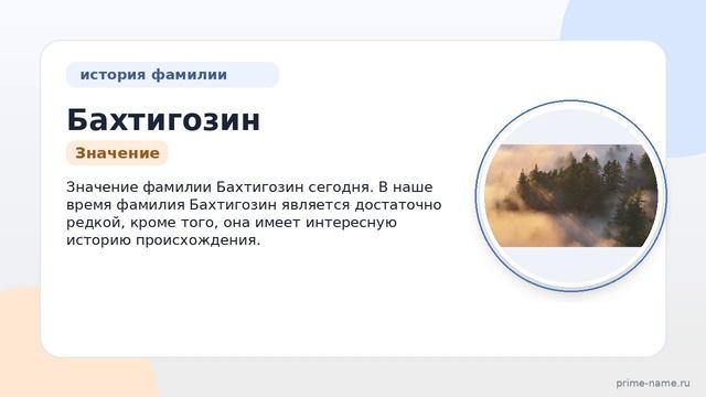 История и значения фамилии Бахтигозин: все, что вы хотели знать о происхождении и склонении