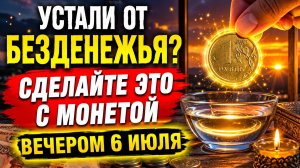 Устали от безденежья. Сделайте с монетой вечером 6 июля.