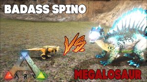 Битва в АРК 2|Бедэсс спино против Мегалозавра|Badass spino vs Megalosaur