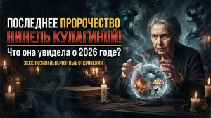 ПОСЛЕДНЕЕ ПРОРОЧЕСТВО НИНЕЛЬ КУЛАГИНОЙ Что она увидела о 2026 годе