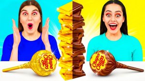 Челлендж. Шоколадная Еда vs Настоящая еда  Фантастическая Кулинарная Битва