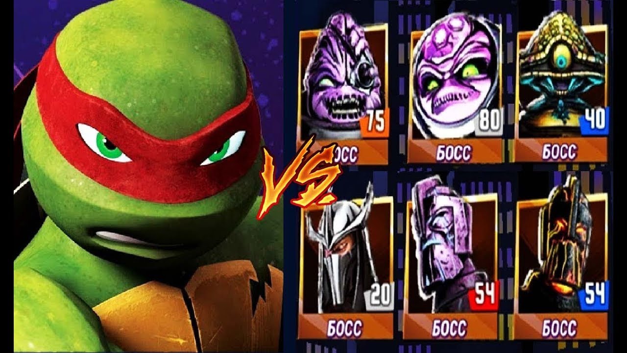 РАФАЭЛЬ против БОССОВ в игре Черепашки ниндзя Легенды видео на андроид TMNT Legends смотреть онлайн