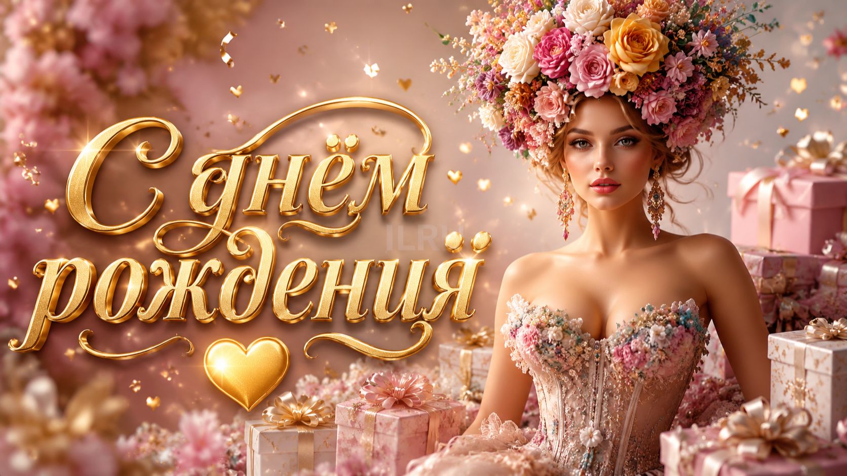 Скачай короткое поздравление женщине с днем рождения — отправь в WhatsApp 💐