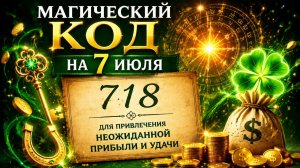Магический код на 7 июля. Для привлечения прибыли.