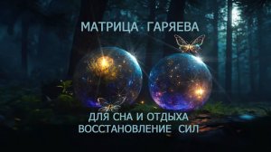 Матрица Гаряева __Глубокий Сон_Восстановление  Сил