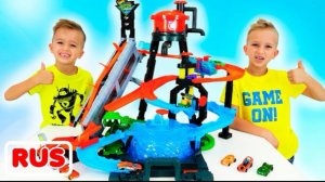🍿 Влад и Никита играют с игрушечными машинками | Город Hot Wheels