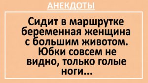 Сидит в маршрутке беременная женщина с большим животом... | Анекдоты смешные | Юмор
