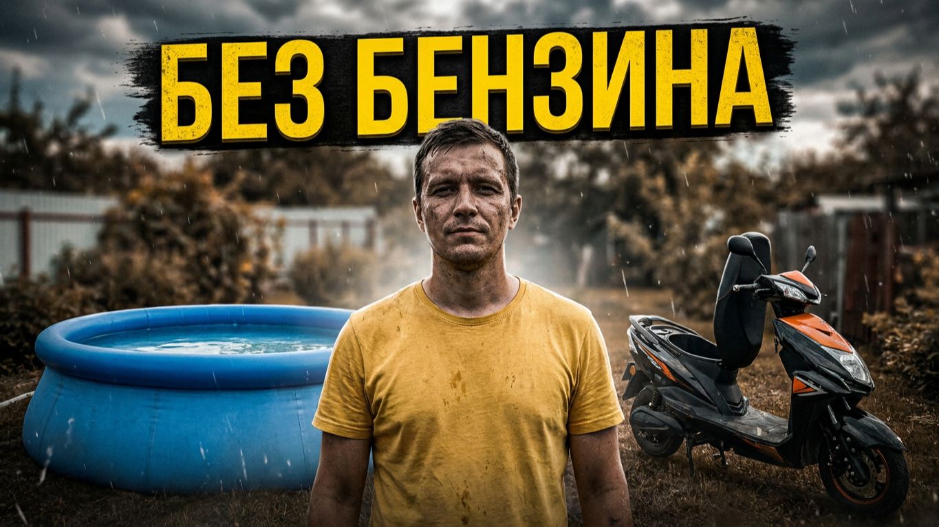Приобрели электроскутер,установили бассейн,первая поездка по работе