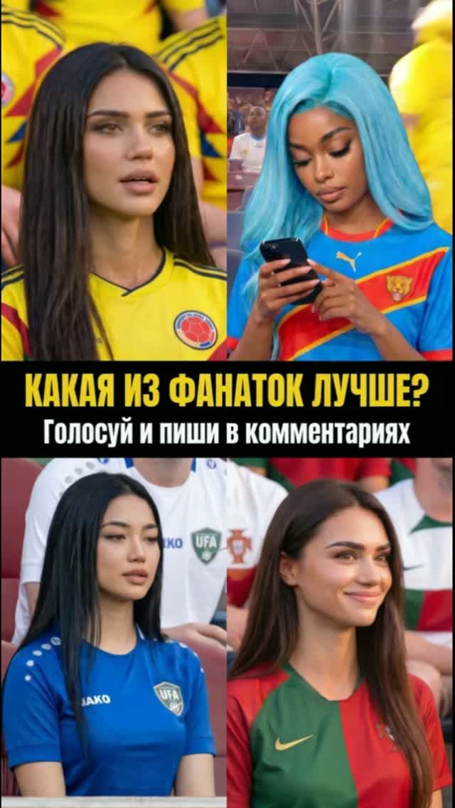 Какая футбольная болельщица лучшая? | Группа K: Колумбия, ДР Конго, Португалия, Узбекистан