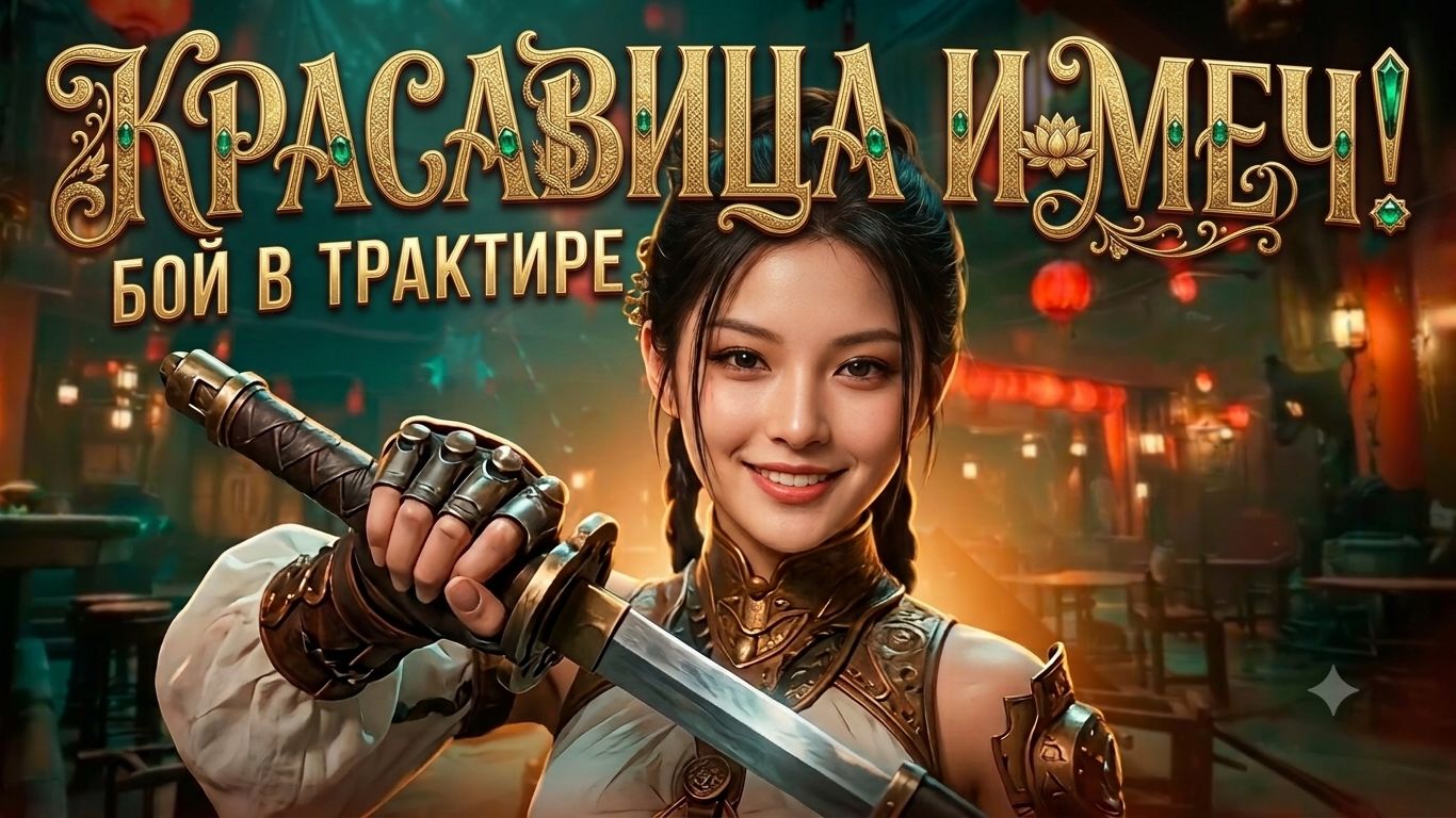 КРАСАВИЦА И МЕЧ: Бой в трактире! ИИ-фильм