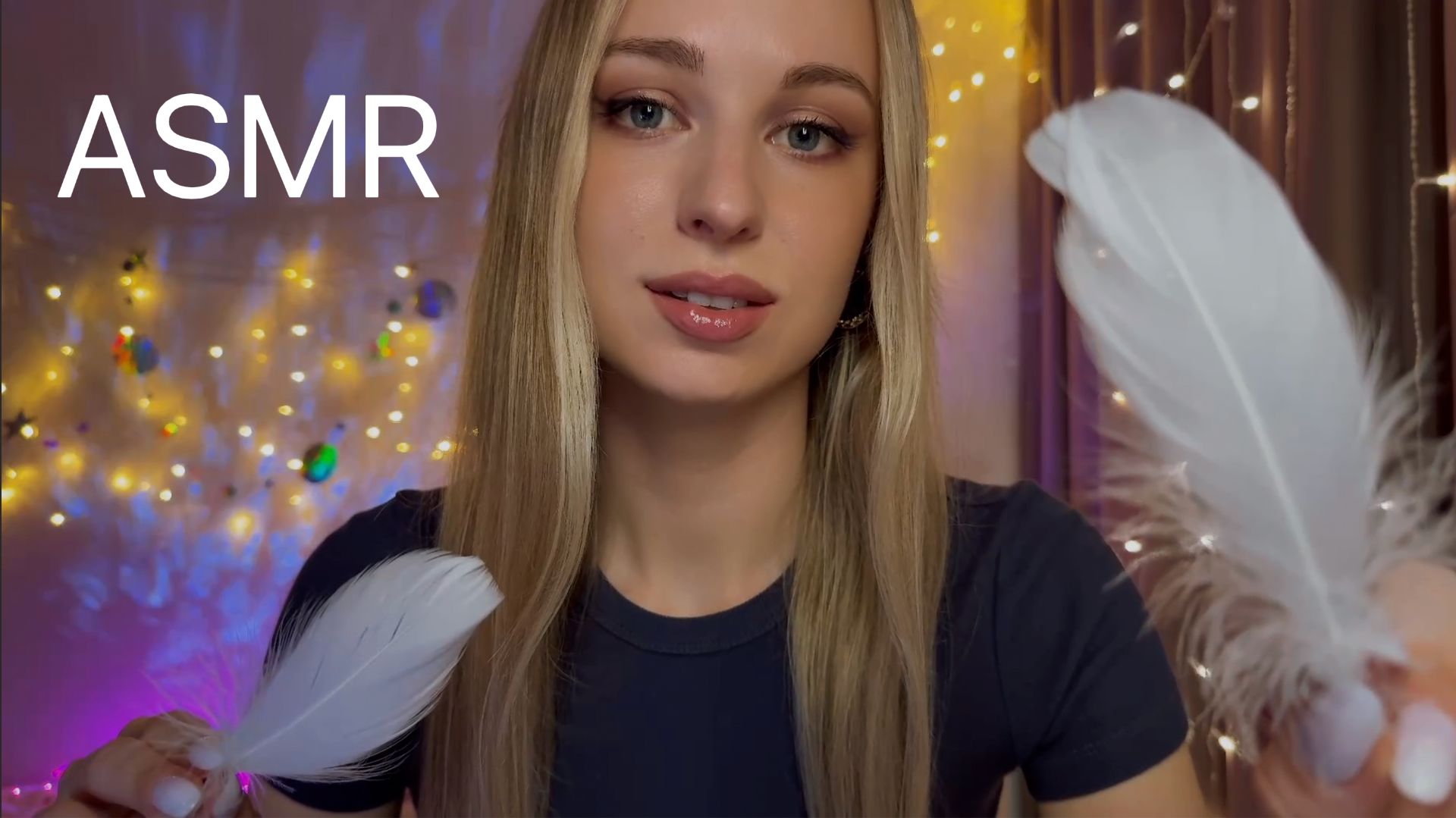 АСМР МЕДЛЕННЫЙ ШЕПОТ 🩷 Касания Пером 💕 ASMR Slow Whisper, Feather Touches