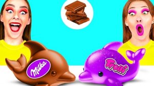 Челлендж. Шоколадная Еда vs Настоящая еда | Удивительные Кухонные Рецепты