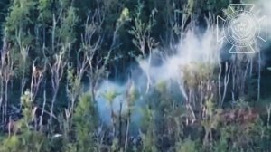 💥Операторы БплА ГВ «Север» уничтожают пулемётный расчет противника