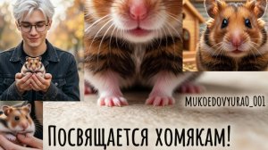 Клип - Песня⁉️ «Посвящается хомякам»🐹 ХИТ🔥🔥🔥 ПЕСНЯ СОБСТВЕННОГО СОЧИНЕНИЯ✍️ MukoedovYura0_001😃