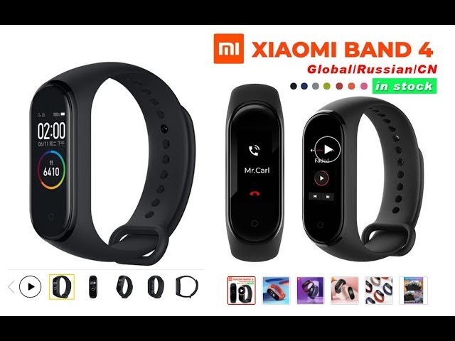 Xiaomi Mi Band 4 Smart Bracelet ( China Version ) - Black. Посылки из Китая смотреть онлайн