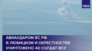 Авиаударом ВС РФ в Любицком и окрестностях уничтожено 40 солдат ВСУ