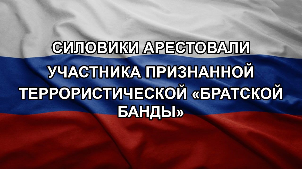 Силовики арестовали участника признанной террористической «братской банды»