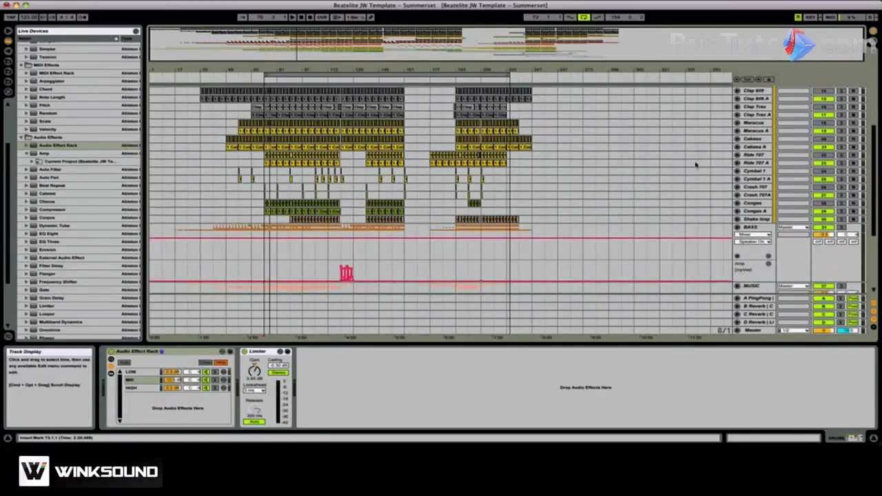 Ableton Live Tutorial - Обработка Ударных (Effect Rack + Multiband Compressor) смотреть онлайн