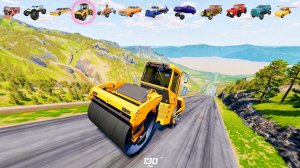 Полный газ, БЕЗУМНЫЙ длинный скоростной спуск, хаос! | BeamNG.driv