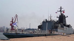 Отряд российских кораблей прибыл в порт Циндао для участия в учениях «Морское взаимодействие».
