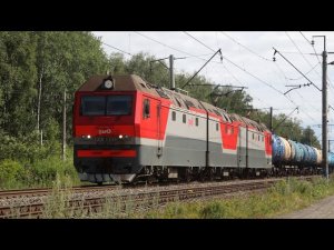 Новые электропоезда и другой подвижной состав на перегоне Кармак-Подъём Свердловской железной дороги