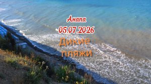 Анапа дикие пляжи 05.07.2026