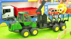 Трактор, грузовичок и много других машинок! Видео для детей 🚜🪵