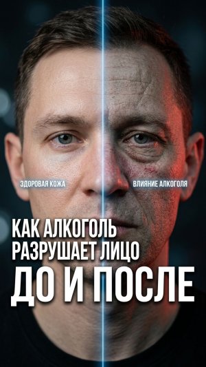 Алкоголь разрушает коллаген лица: сравнение кожи трезвого и пьющего человека