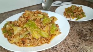 Рецепт ленивых голубцов на сковороде.