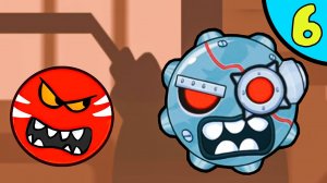 Несносный КРАСНЫЙ ШАР против злодеев в масках #6. Мрачная фабрика 2. Мультик Red Ball на Игрули TV