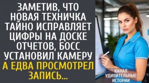 Истории из жизни Заметив, что новая техничка тайно исправляет цифры отчетов, босс установил камеру…