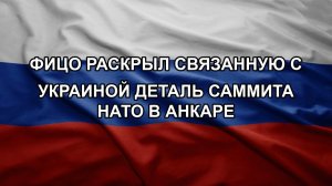 Фицо раскрыл связанную с Украиной деталь саммита НАТО в Анкаре