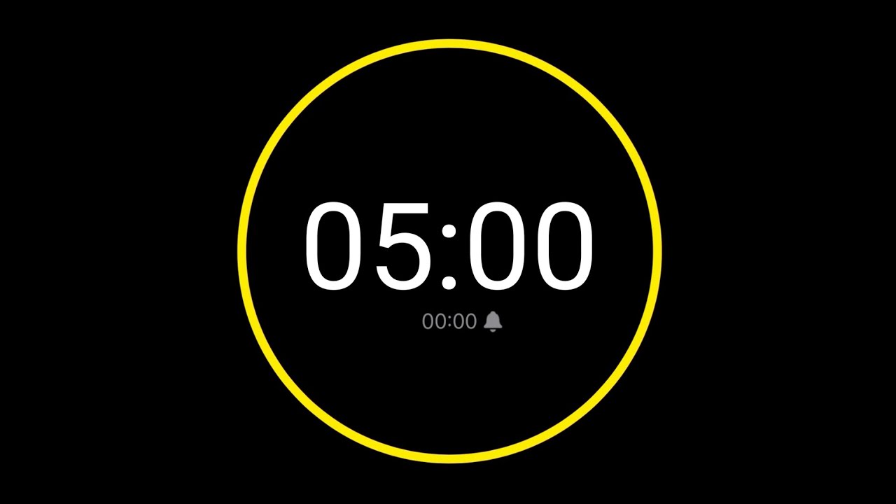 5 Minute Countdown Timer with Alarm / iPhone Timer Style смотреть онлайн