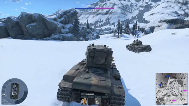 Warthunder: Бой на КВ-2 в Реалистичном режиме